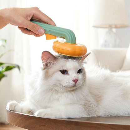 Grooming Self Cleaning Pumpkin Brush