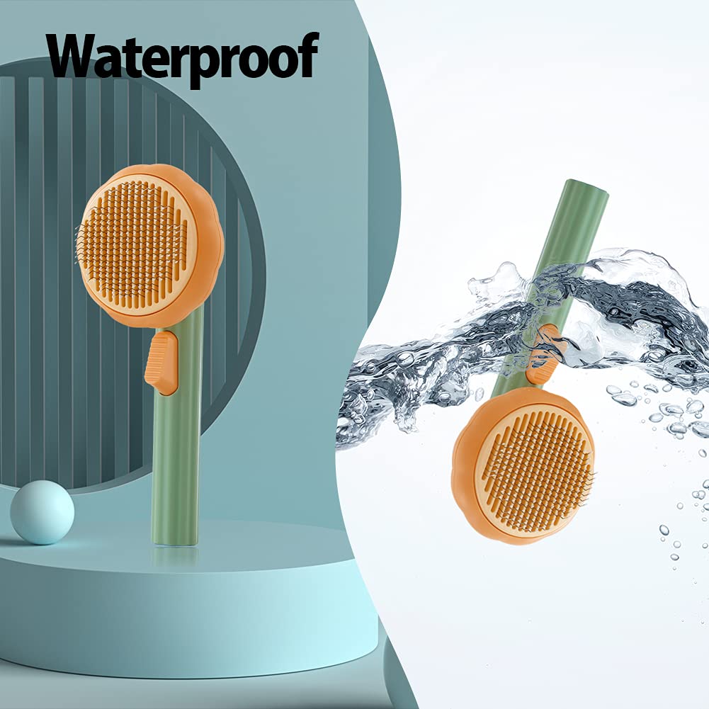 Grooming Self Cleaning Pumpkin Brush