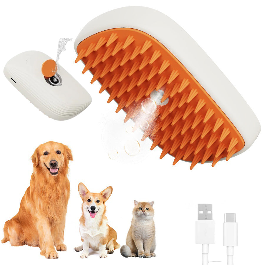 USB Rechargeable Pet Steam Spray Brush