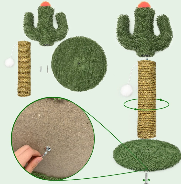 2-in-1 Cactus Cat Climbing Tree Toy