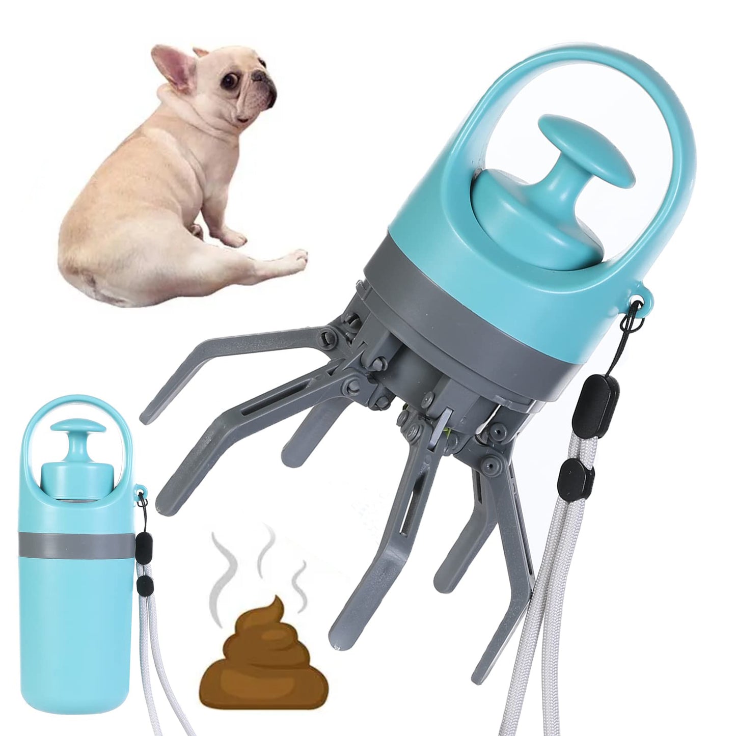 Pooper Scooper With Built-in Poop Bag Dispenser