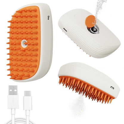 USB Rechargeable Pet Steam Spray Brush
