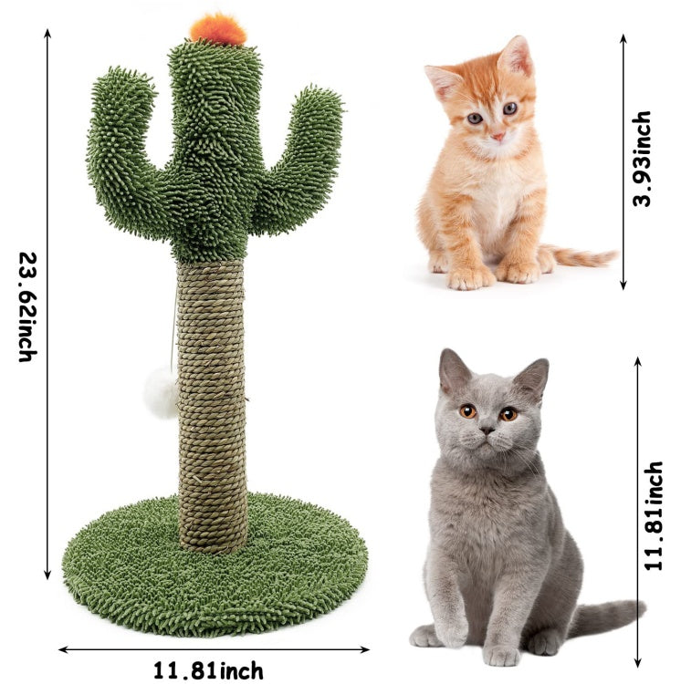 2-in-1 Cactus Cat Climbing Tree Toy