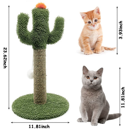 2-in-1 Cactus Cat Climbing Tree Toy