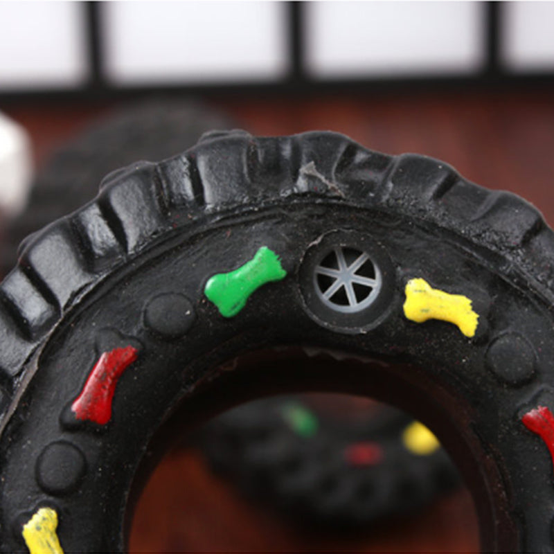 Small Tire Pet Vocalizations Glue Toy