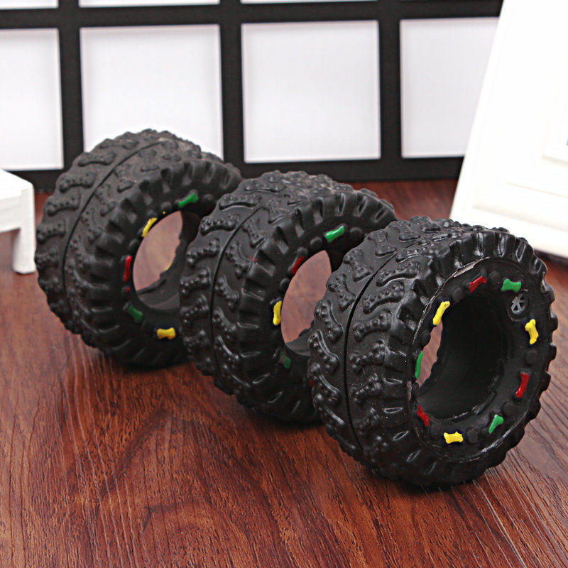 Small Tire Pet Vocalizations Glue Toy
