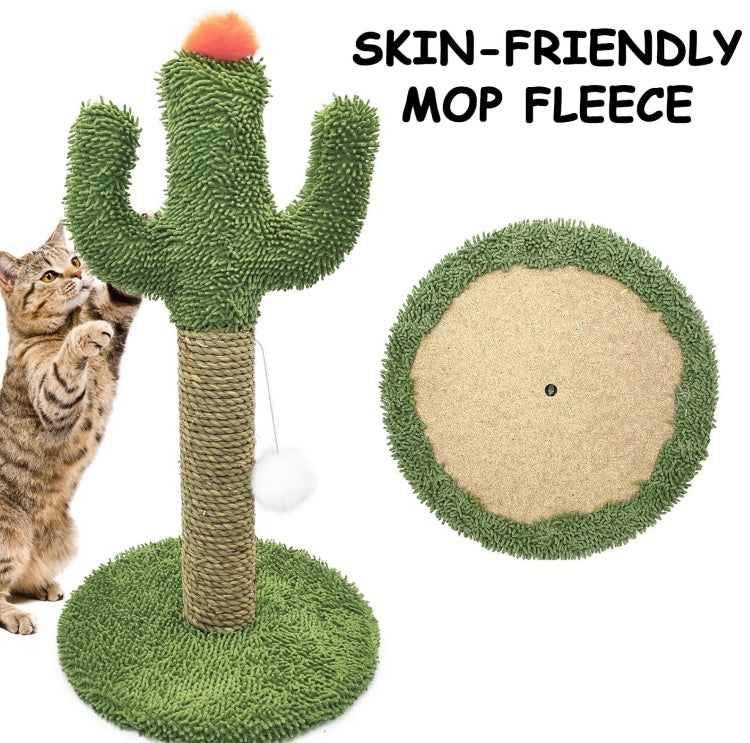 2-in-1 Cactus Cat Climbing Tree Toy