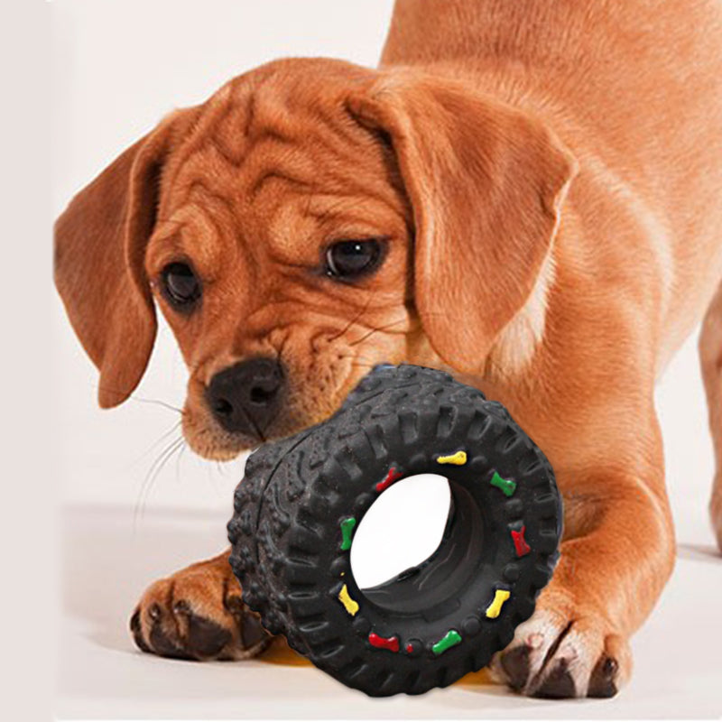 Small Tire Pet Vocalizations Glue Toy